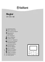 Vaillant Regler VA 1-WC WK Manual preview