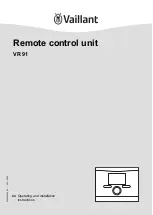 Vaillant VR 91 Operating And Installation Instructions preview