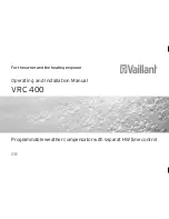 Предварительный просмотр 1 страницы Vaillant VRC 400 Operating and Operating And Installation Manual