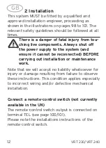 Preview for 12 page of Vaillant VRT 230 Operating and Manual