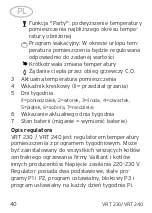 Preview for 40 page of Vaillant VRT 230 Operating and Manual