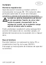 Preview for 57 page of Vaillant VRT 230 Operating and Manual