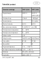 Preview for 63 page of Vaillant VRT 230 Operating and Manual