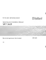 Vaillant VRT 360f Operating and Operating And Installation Manual preview