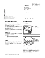 Vaillant VRT 50 Operating And Installation Manual preview