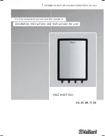 Preview for 1 page of Vaillant VWZ MWT 150 Installation Instructions And Instructions For Use