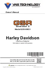 Preview for 1 page of Vais Technology GSR-HM51 Owner'S Manual