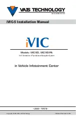 Preview for 1 page of Vais Technology iVIC-5D Installation Manual