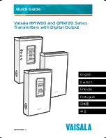 Vaisala GMW95 Quick Manual предпросмотр