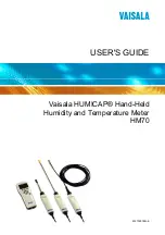 Предварительный просмотр 1 страницы Vaisala HUMICAP HM75 User Manual