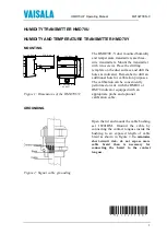 Vaisala HUMICAP HMD70U Operating Manual предпросмотр