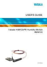 Preview for 1 page of Vaisala HUMICAP HMM100 User Manual