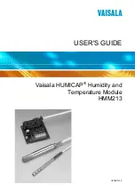 Vaisala HUMICAP HMM213 User Manual preview