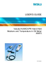 Vaisala HUMICAP MM70 User Manual preview