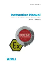 Предварительный просмотр 1 страницы Vaisala K-PATENTS PR-43-AX Series Instruction Manual