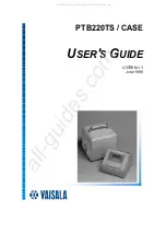 Vaisala PTB220Case User Manual preview