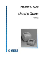 Vaisala PTB220TS / CASE User Manual preview