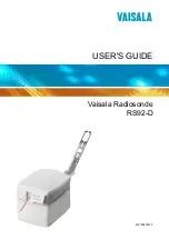 Vaisala RS92-D User Manual preview