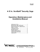 Val-Matic VentSafe Security Cage Operation, Maintenance And Installation Manual preview