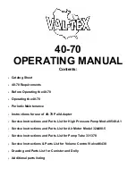 Val-Tex Easy Lube 40-70 Operating Manual предпросмотр