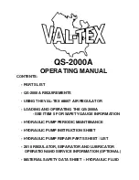 Preview for 2 page of Val-Tex QS-2000A Operating Manual