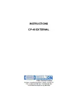 Valco baby MELTON CP-40 Instructions Manual preview