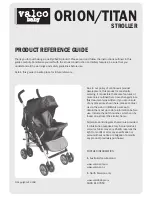 Valco baby ORION Product Reference Manual preview