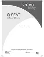 Valco baby Q SEAT Product Reference Manual предпросмотр