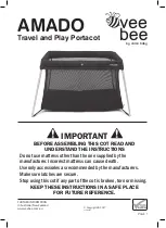 Valco baby vee bee AMADO Instructions Manual preview