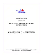 Preview for 1 page of Valcom AS-1735/SRC Operation And Installation Instructions Manual