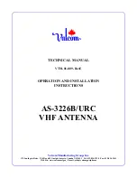 Предварительный просмотр 1 страницы Valcom AS-3226B/URC Technical Manual