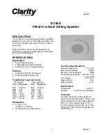 Preview for 1 page of Valcom Clarity S-750A Manual