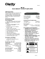 Preview for 1 page of Valcom Clarity SM120 Manual