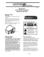 Valcom InformaCast VIP-801A-IC Installation Manual preview