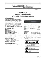 Предварительный просмотр 1 страницы Valcom InformaCast VIP-848AR-IC Manual