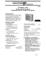 Valcom InformaCast VIP-9890AL-CB-IC Manual preview