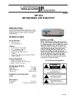 Valcom IP Solutions VIP-810 User Manual предпросмотр