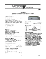 Valcom IP Solutions VIP-824 User Manual preview