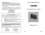 Valcom SLIMLINE WALL V-1046 Installation Instructions предпросмотр