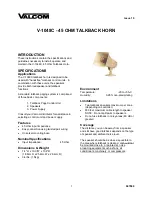 Предварительный просмотр 1 страницы Valcom V-1048C Manual