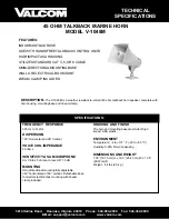 Valcom V-1048M Technical Specifications preview