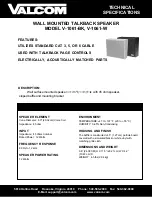 Valcom V-1061 Technical Specifications preview