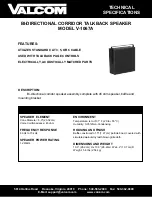 Preview for 1 page of Valcom V-1067A Technical Specifications