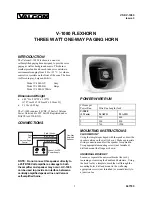 Valcom V-1080 FLEXHORN Installation Manual preview