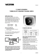 Preview for 1 page of Valcom V-1080 Flexhorn Instruction Manual
