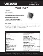 Valcom V-1080 FLEXHORN Technical Specifications preview