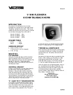 Preview for 1 page of Valcom V-1090- BG Manual