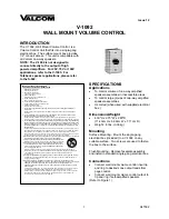 Предварительный просмотр 1 страницы Valcom V-1092 Quick Start Manual
