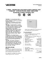 Valcom V-2006A User Manual preview