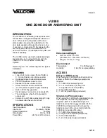 Valcom V-2900 User Manual preview